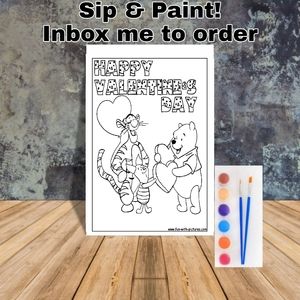 Pre-drawn sketched canvas kit